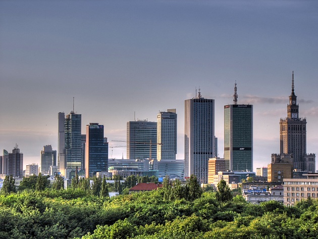Warsaw skyline.